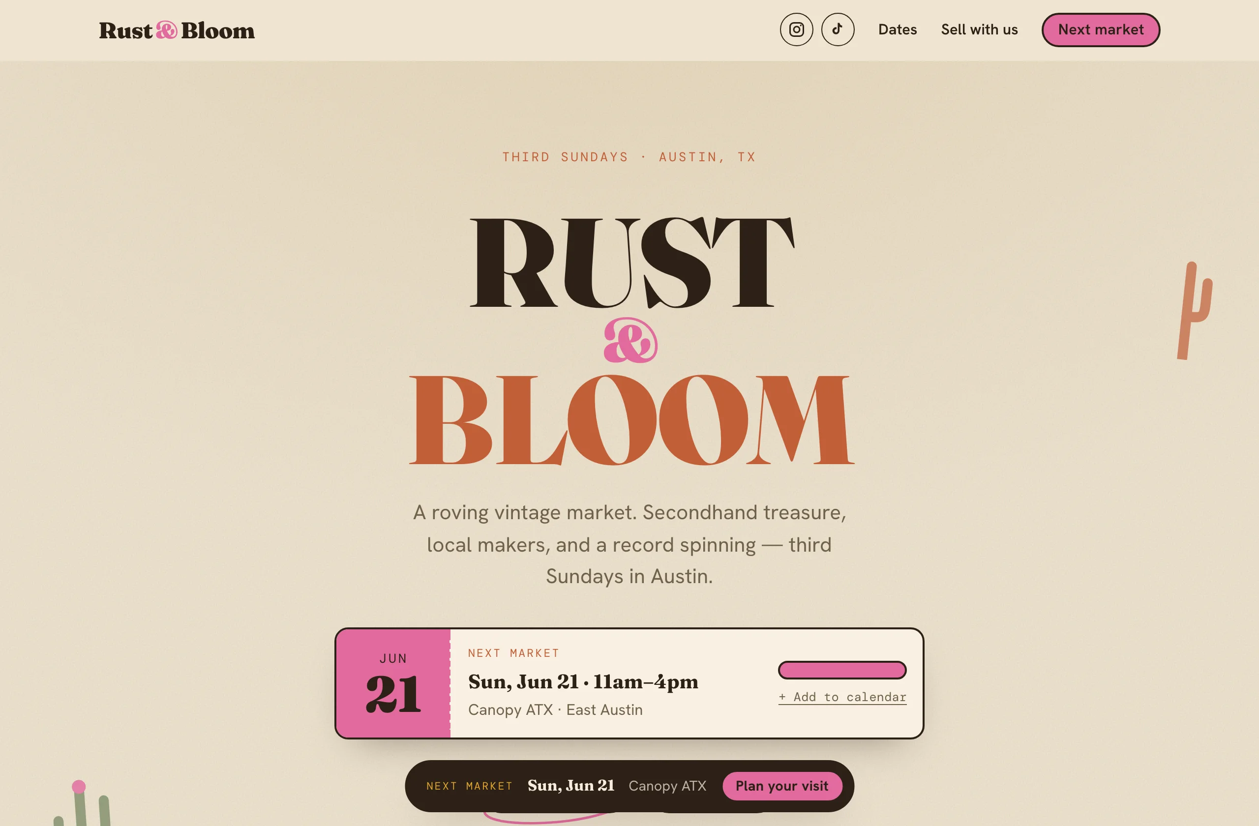Event management on desktop