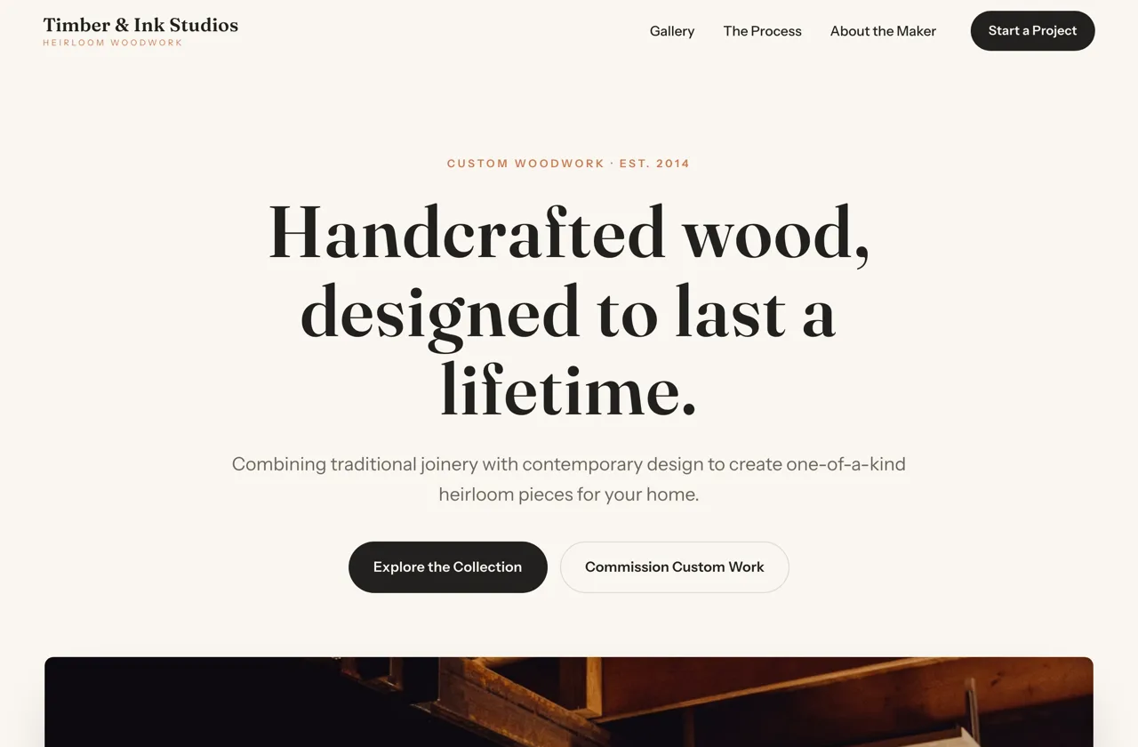 Maker & artist on desktop